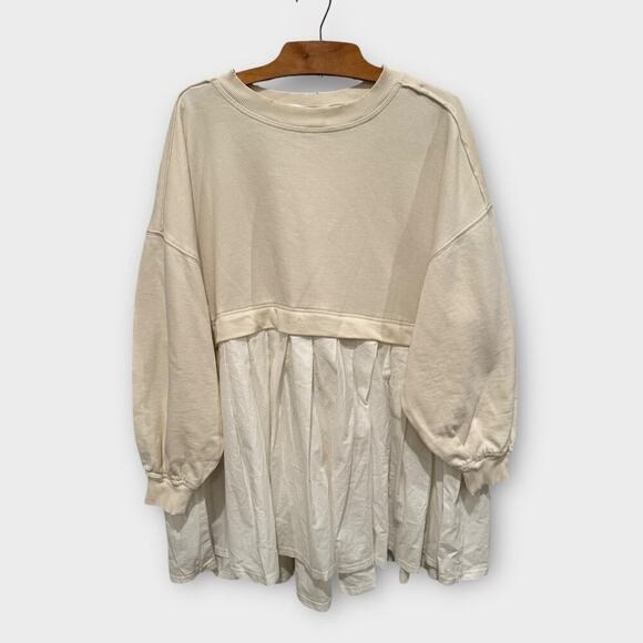Free People Eleanor Layered Sweatshirt Minidress Size Small - Picture 3 of 8